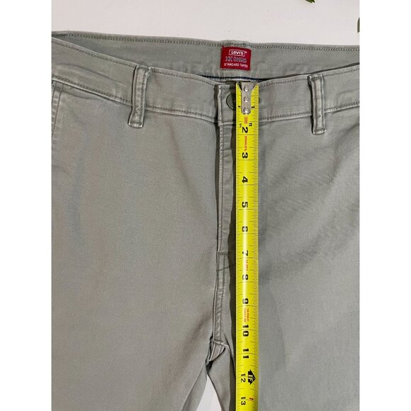 Levis XX Chino Standard Taper Pants Sage Green Mens 34W/32L 98% Cotton - Picture 12 of 14